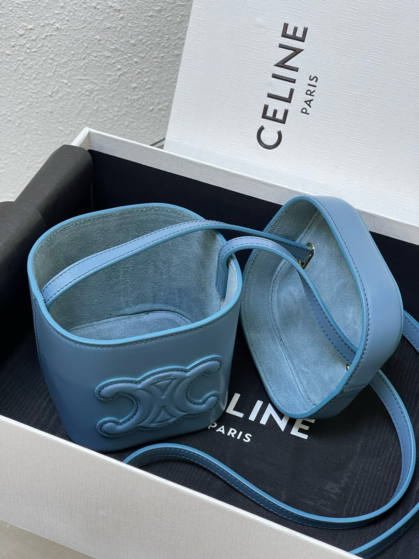 Celine Small Cuir Triomphe Box Crossbody Bag - Image 8