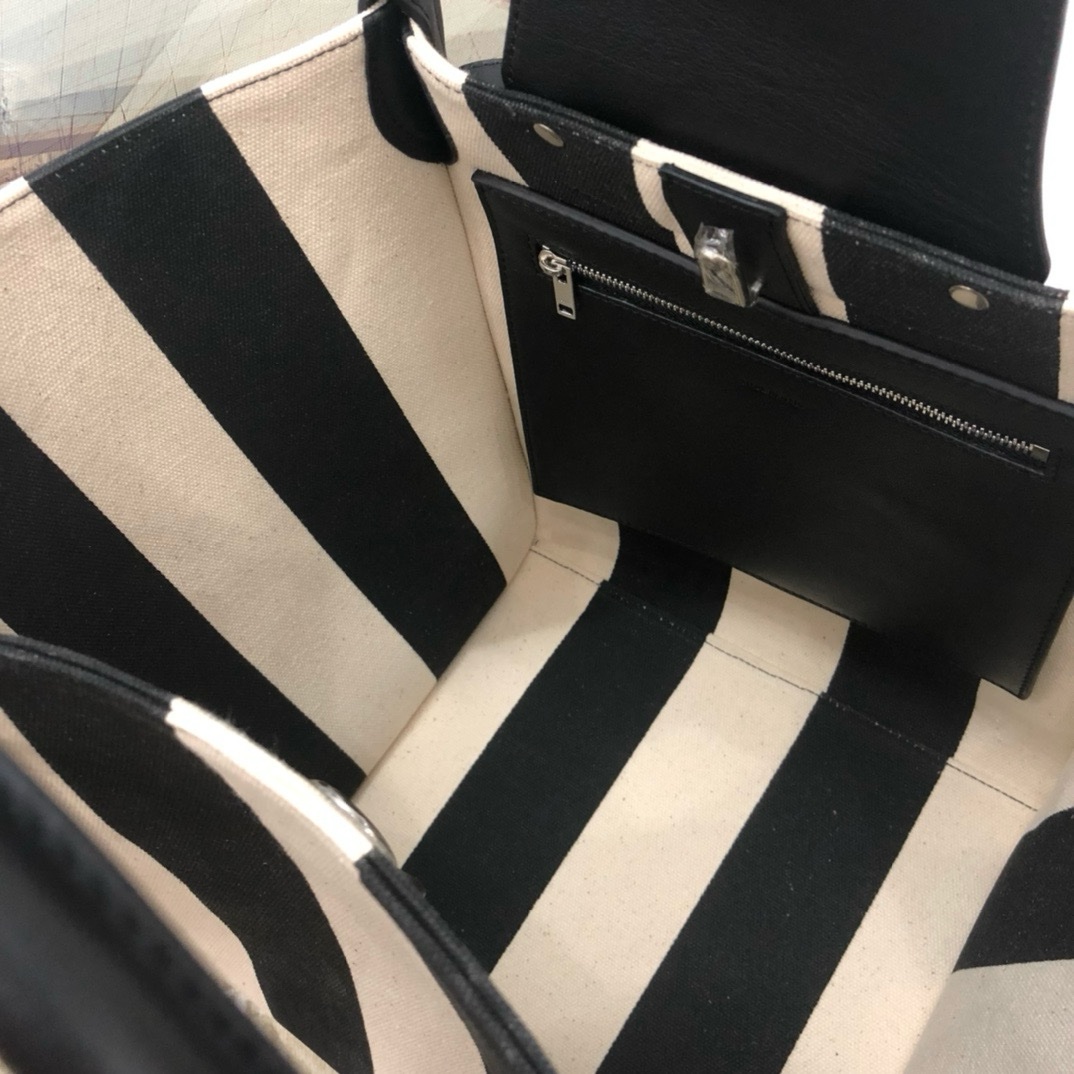 Celine Textured Canvas Bucket Bag - Image 7