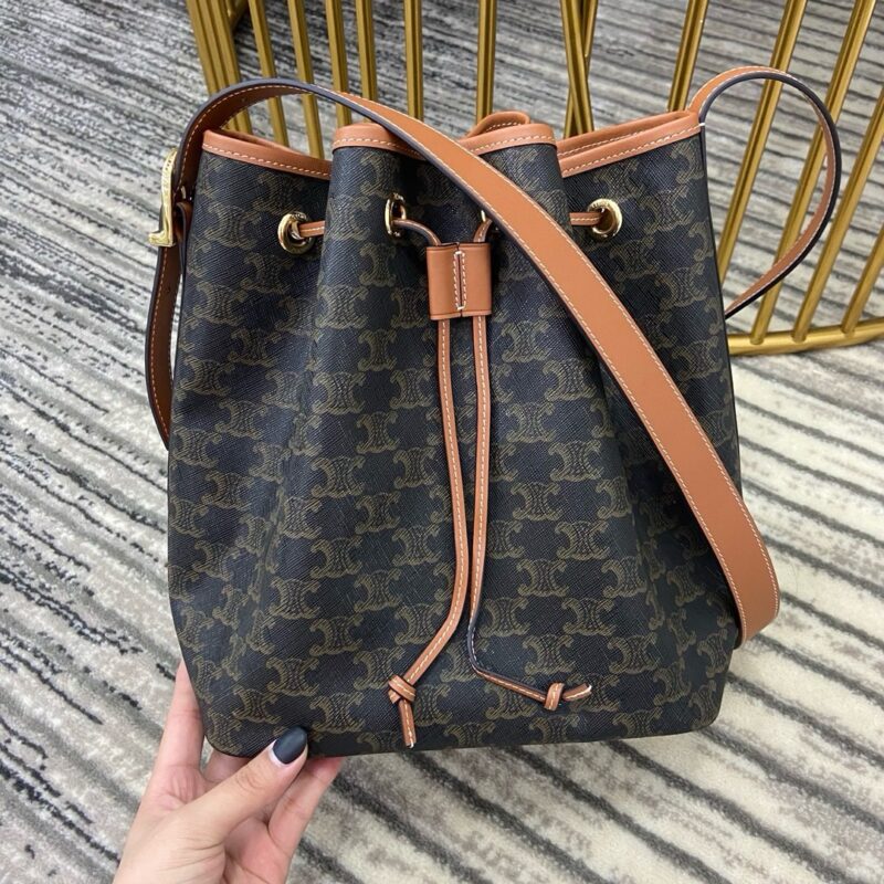 Celine Drawstring Bag in Triomphe