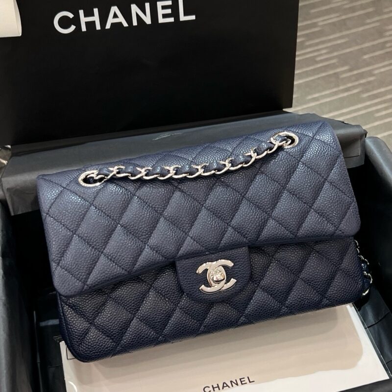 Chanel CF Small 23cm Caviar Dark Blue