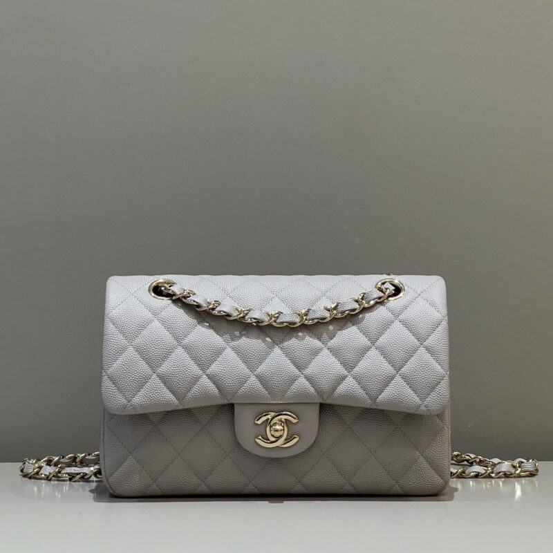 Chanel CF Small 23cm Caviar Dove Grey