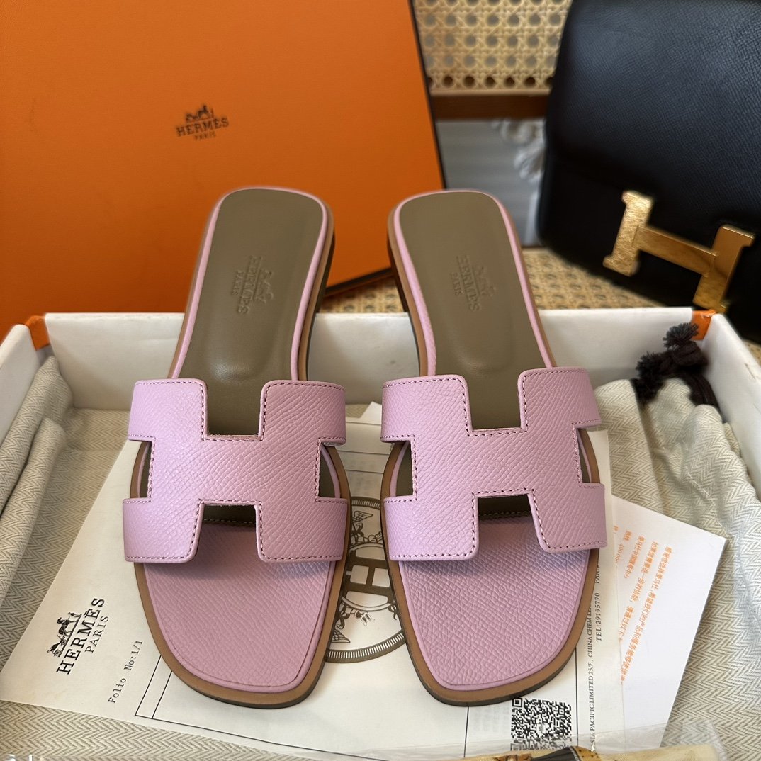 Hermes Oran Sandals Epsom
