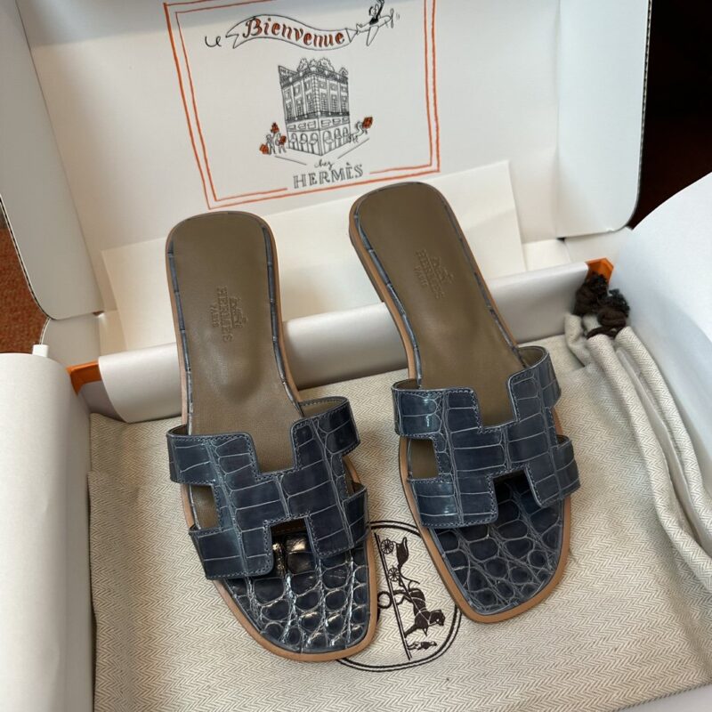 Hermès Croco Sandals