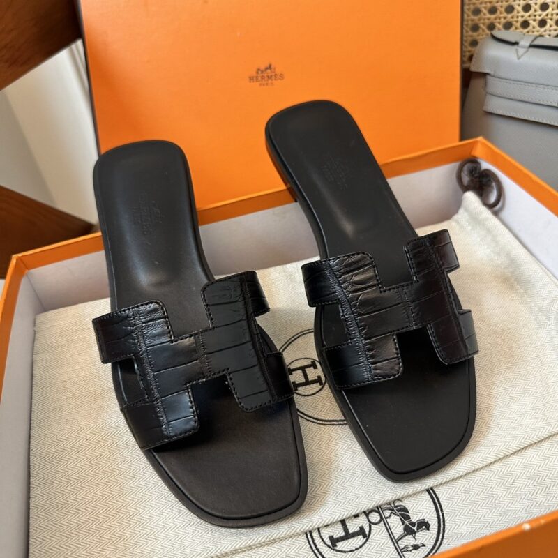 Hermès Croco Sandals
