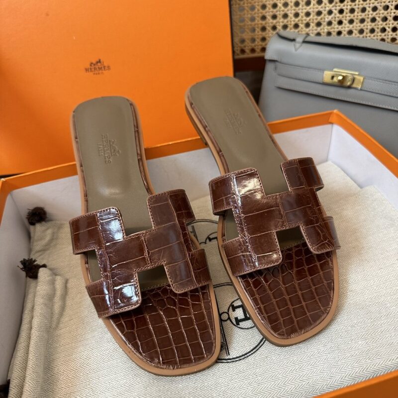 Hermès Croco Sandals