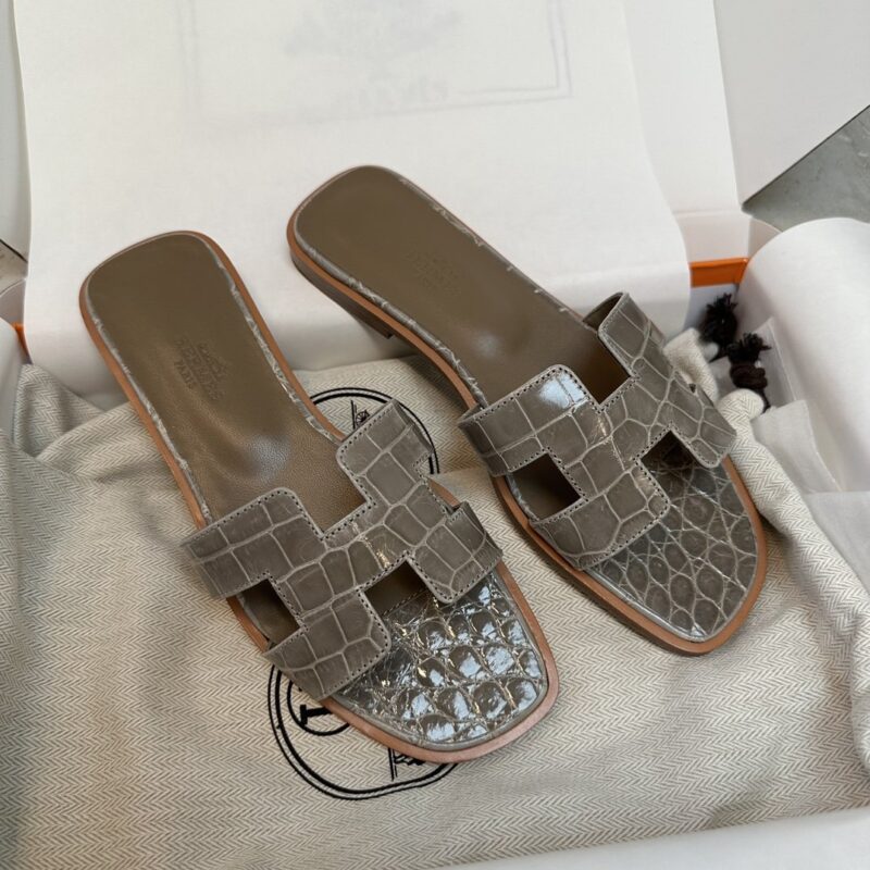 Hermès Croco Sandals