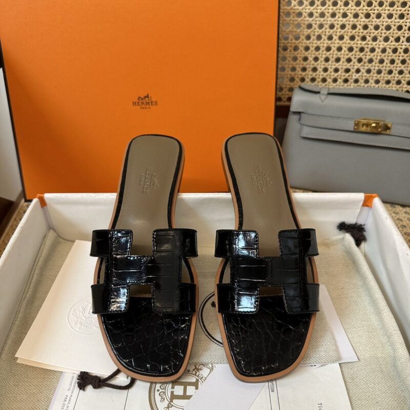 Hermès Croco Sandals
