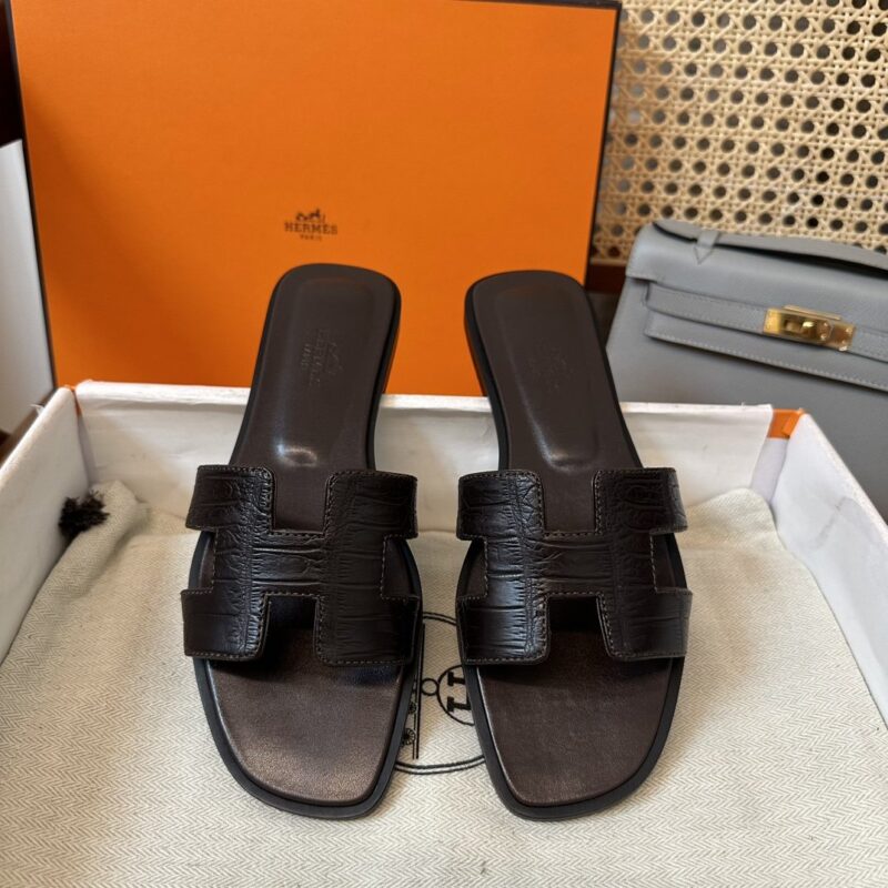 Hermès Croco Sandals