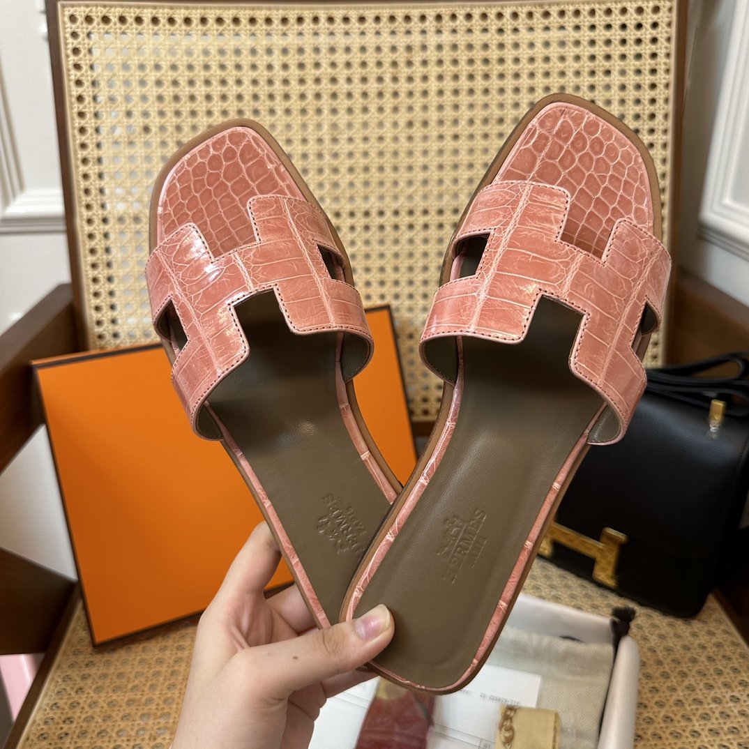 Hermès Croco Sandals - Image 4
