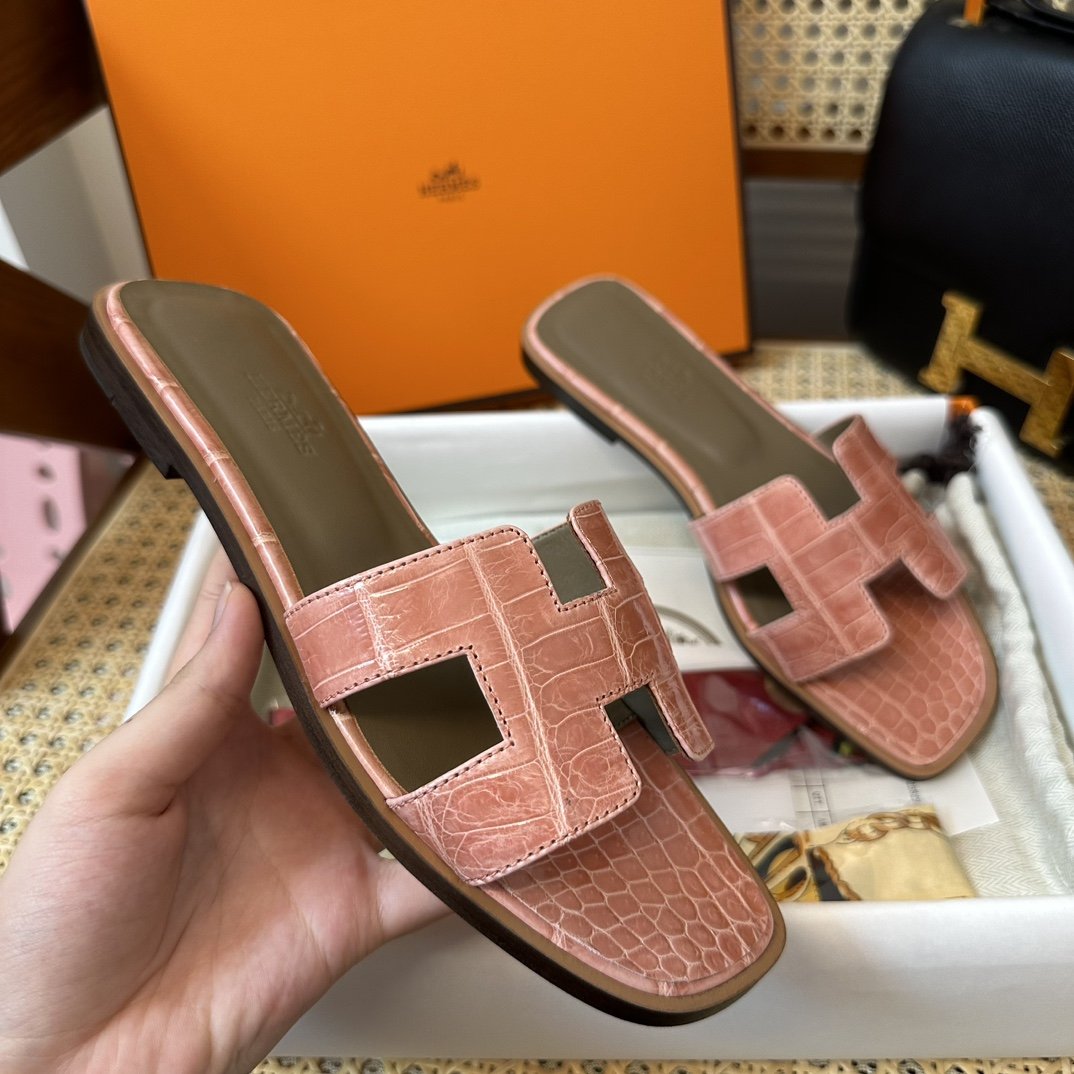 Hermès Croco Sandals - Image 2