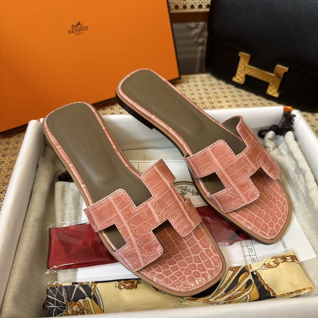 Hermès Croco Sandals