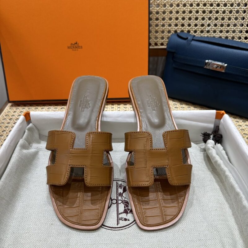 Hermès Croco Sandals