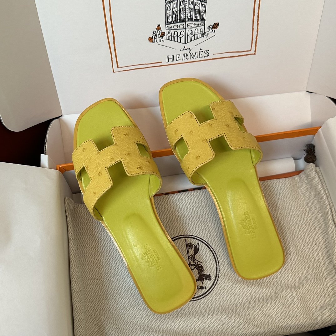 Hermes Ostrich Sandals - Image 8