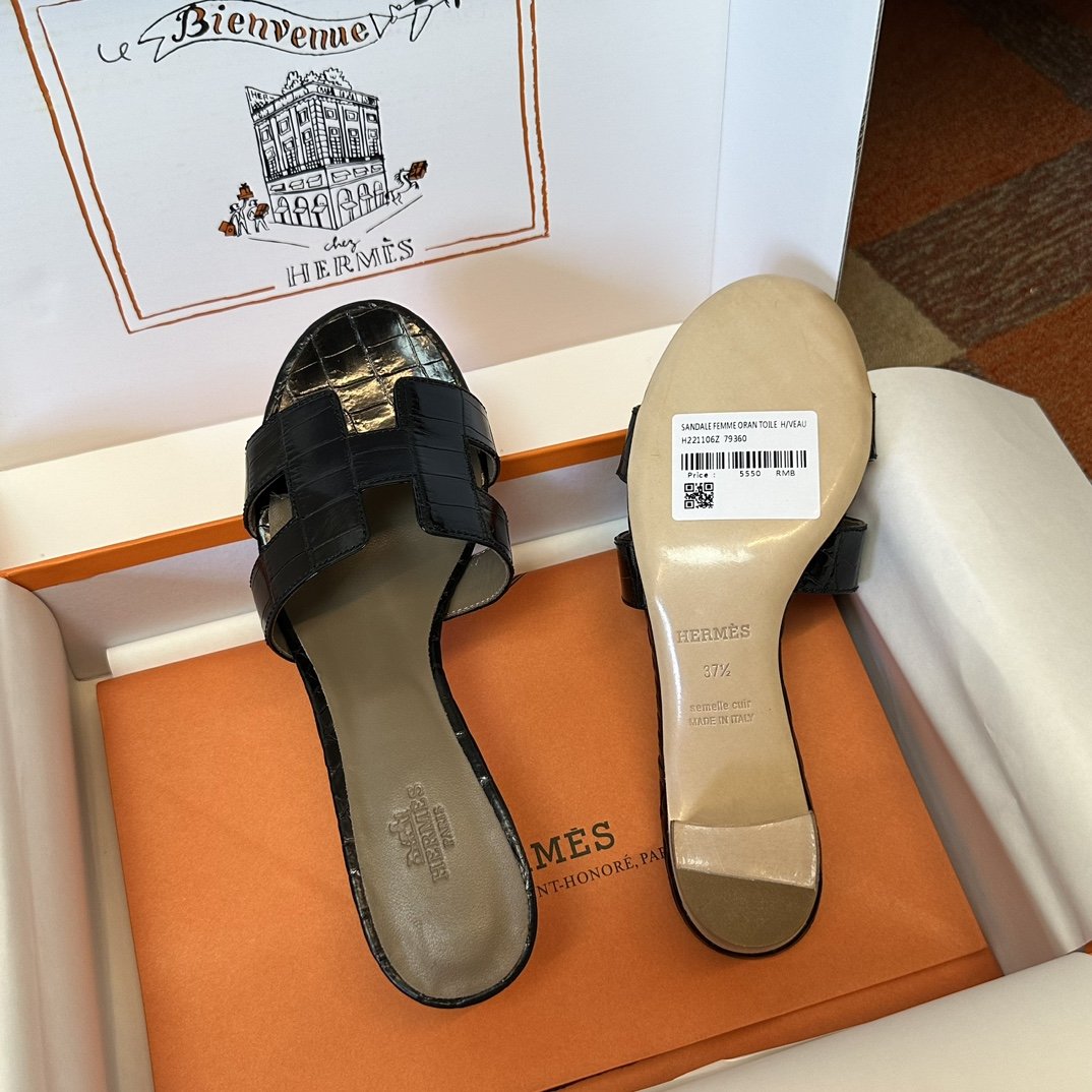 Hermès Croco Sandal's - Image 8