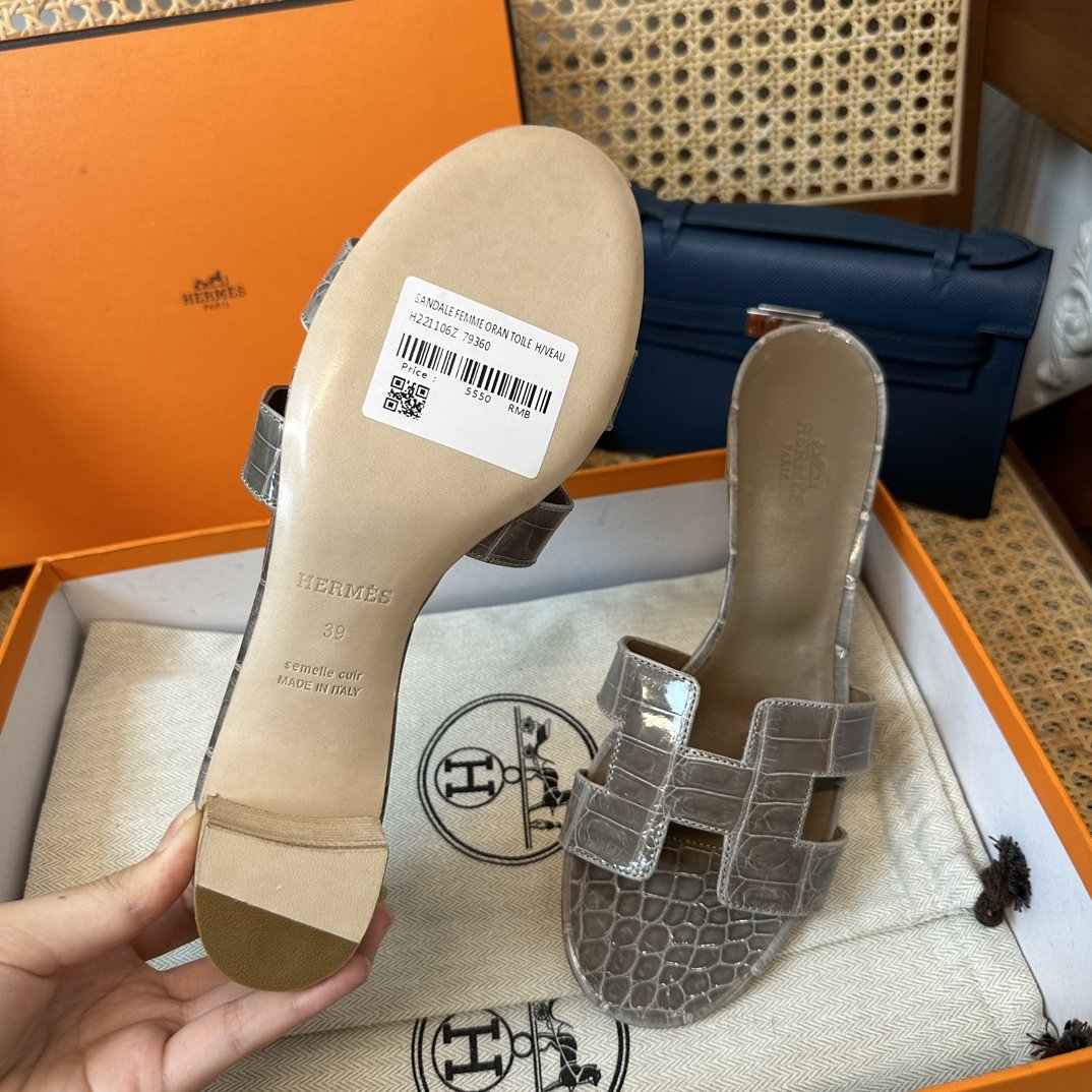 Hermès Croco Sandal's - Image 7