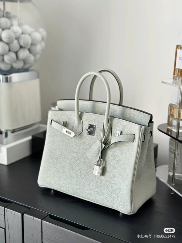 Birkin 25 Togo Gris Neve Palladium Hardware