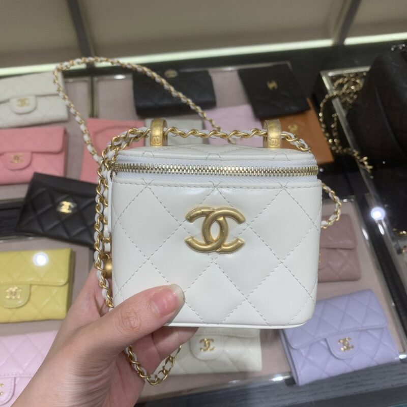 chanel premium white bag