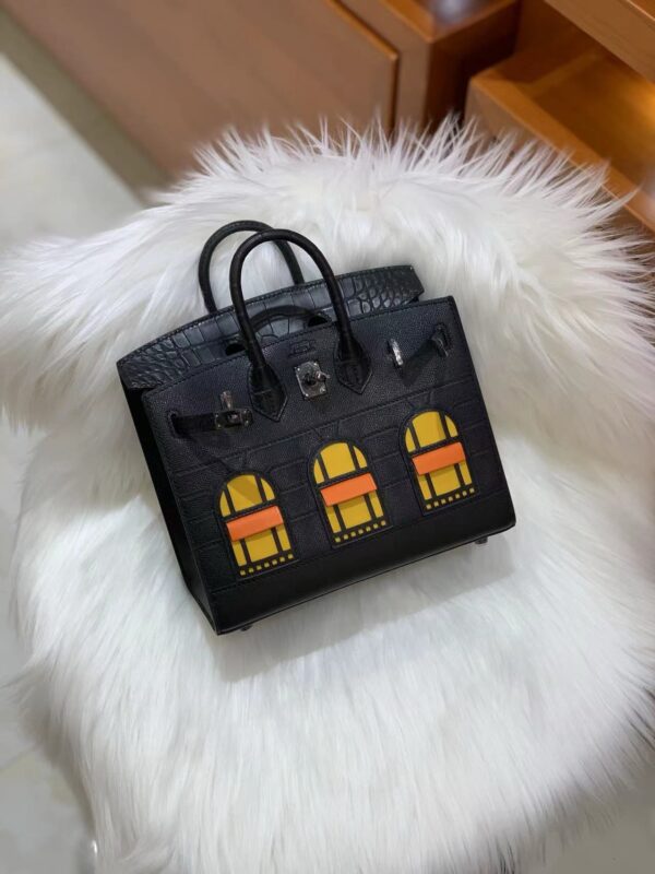 Limited Edition Matte Alligator Midnight Birkin Faubourg 20 in Black