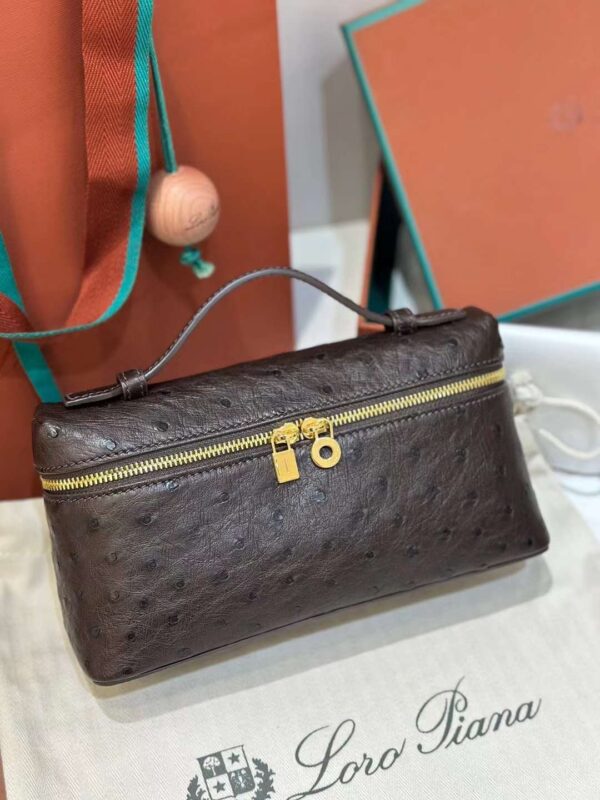 loro Piana 19 ostrich bag