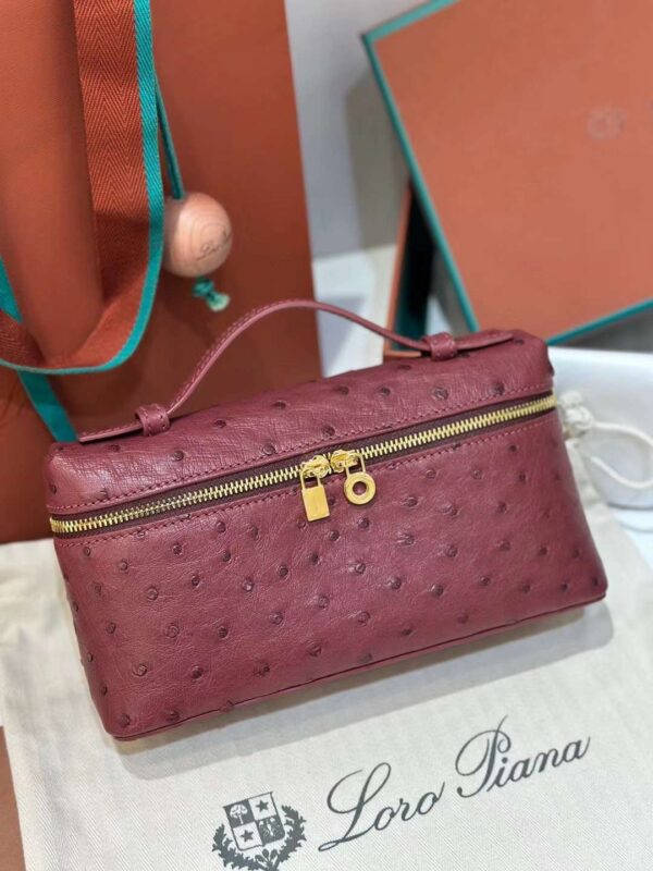 loro Piana 19 ostrich bag