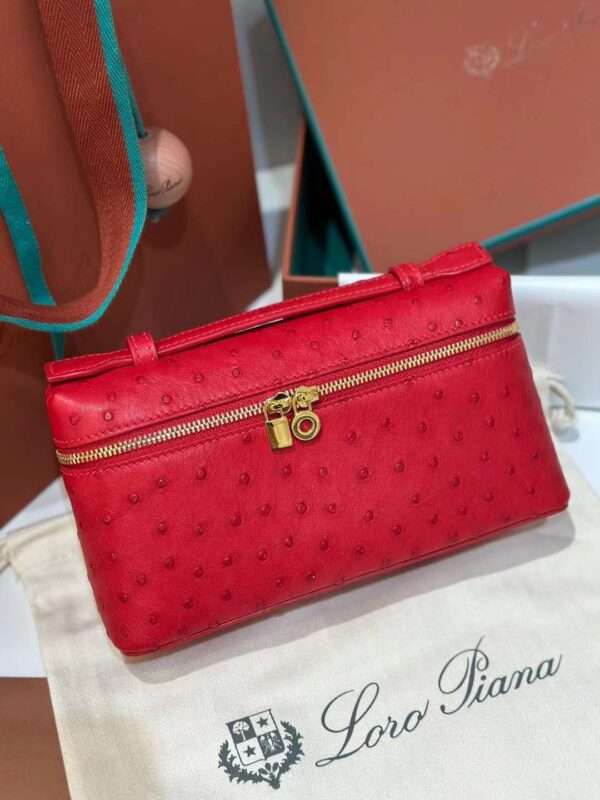 loro Piana 19 ostrich bag
