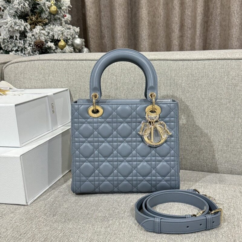Lady Dior 24 Denim Blue