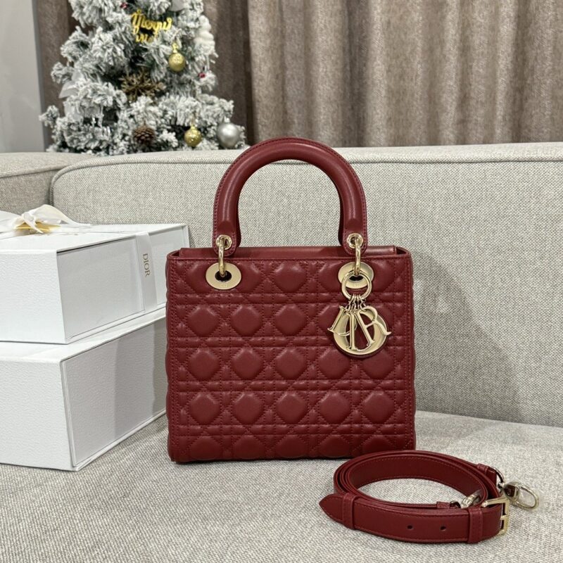 Lady Dior 24 Burgundy