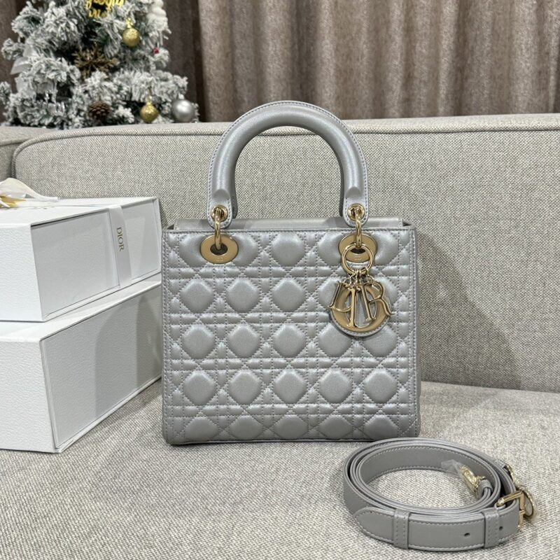 Lady Dior 24 Pearl Grey