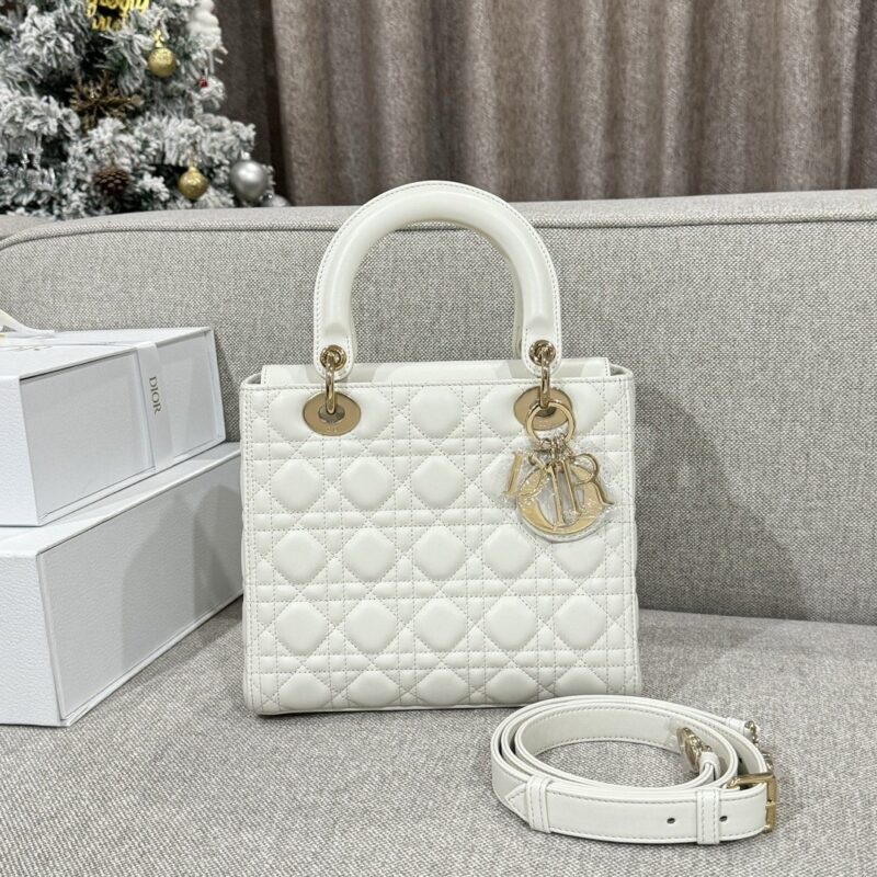 Lady Dior 24 Sheepskin Beige
