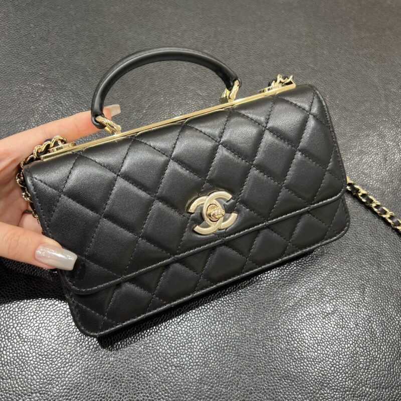Chanel trendy cc handle bag  black 2025 authentic quality