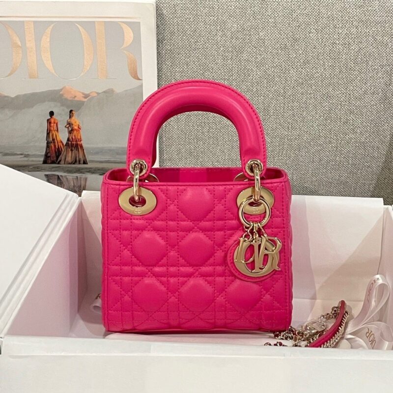 pink Mini Lady Dior Bag Lambskin | DIOR authentic quality 2025