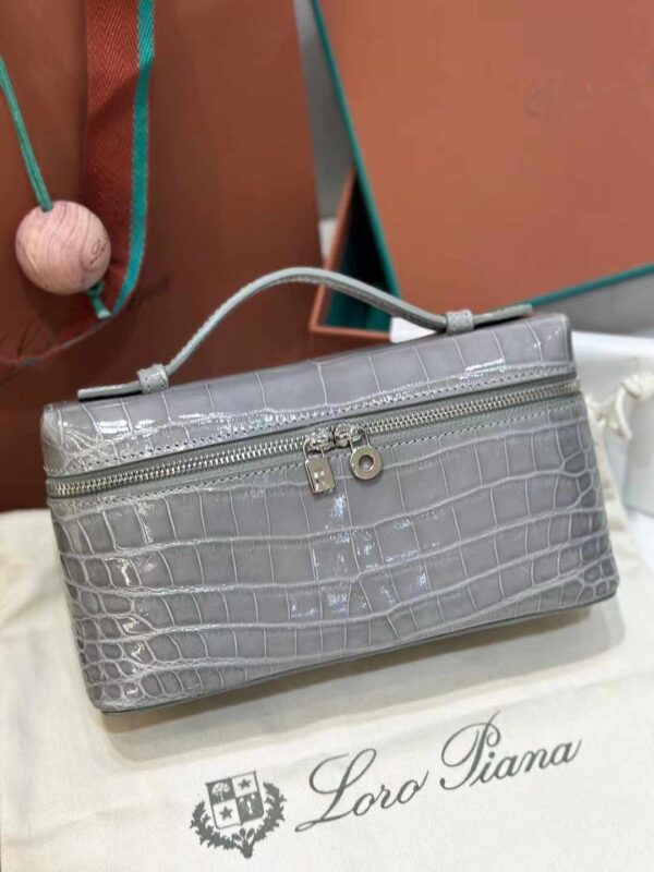 grey croco Extra Pocket L19  authentic quality replica 2025