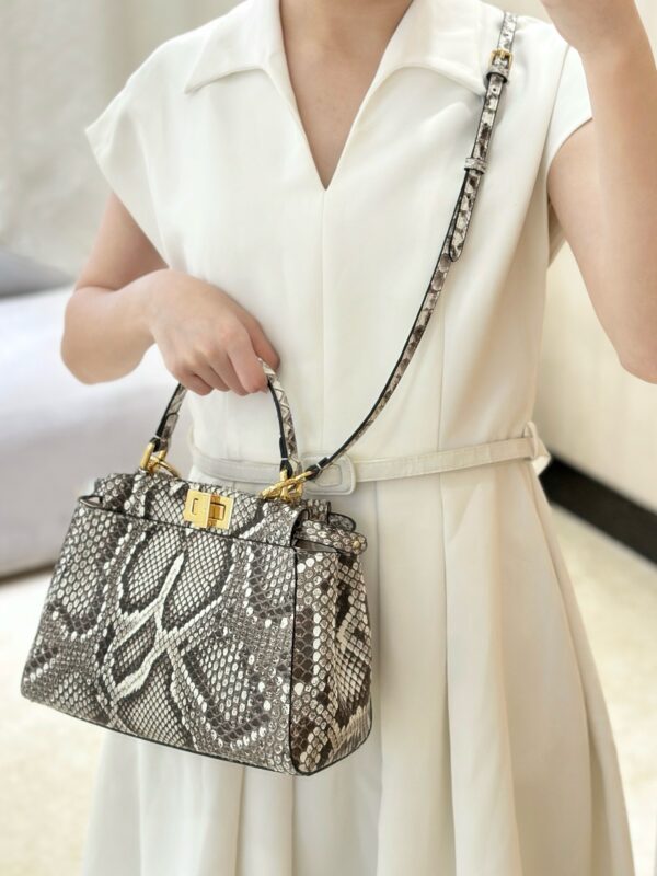 Fendi Peekaboo python leather bag 2025 authentic quality