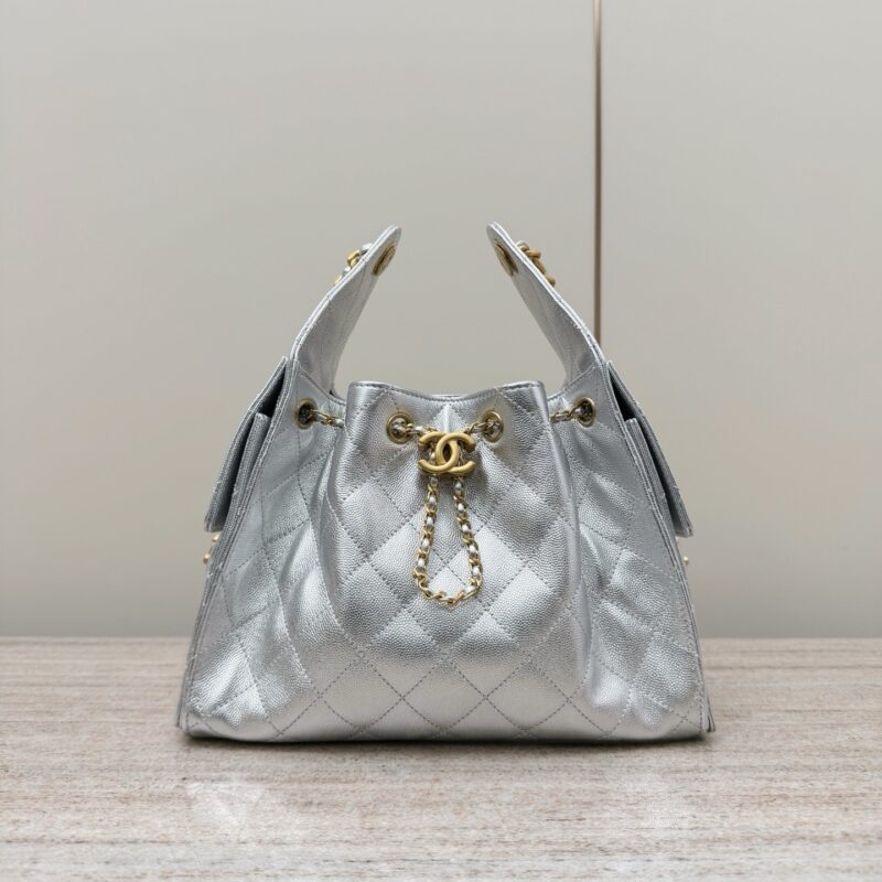 Chanel 25 small handbag silver authentic quality 2025