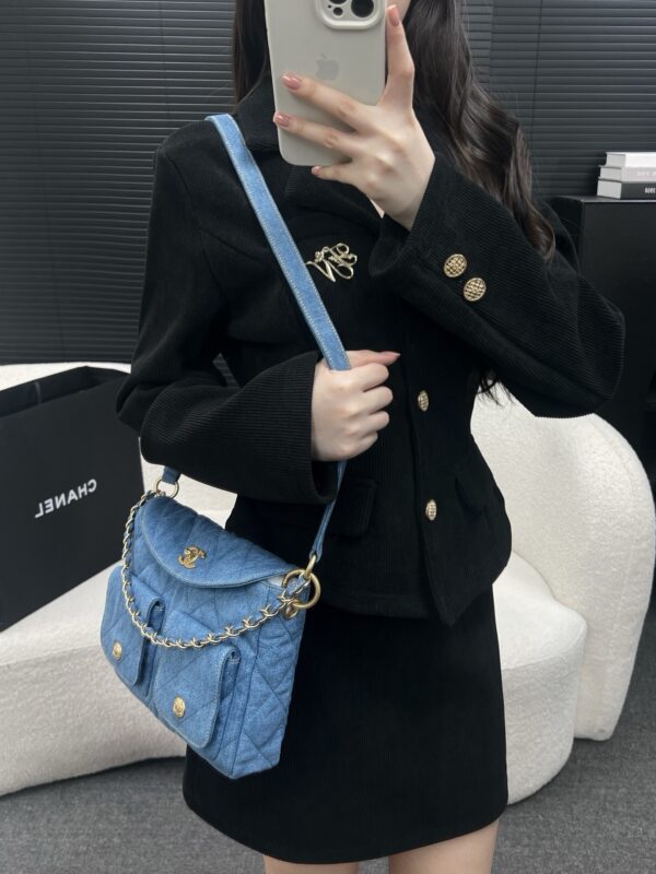 Chanel cc25 denim bag authentic quality 2025