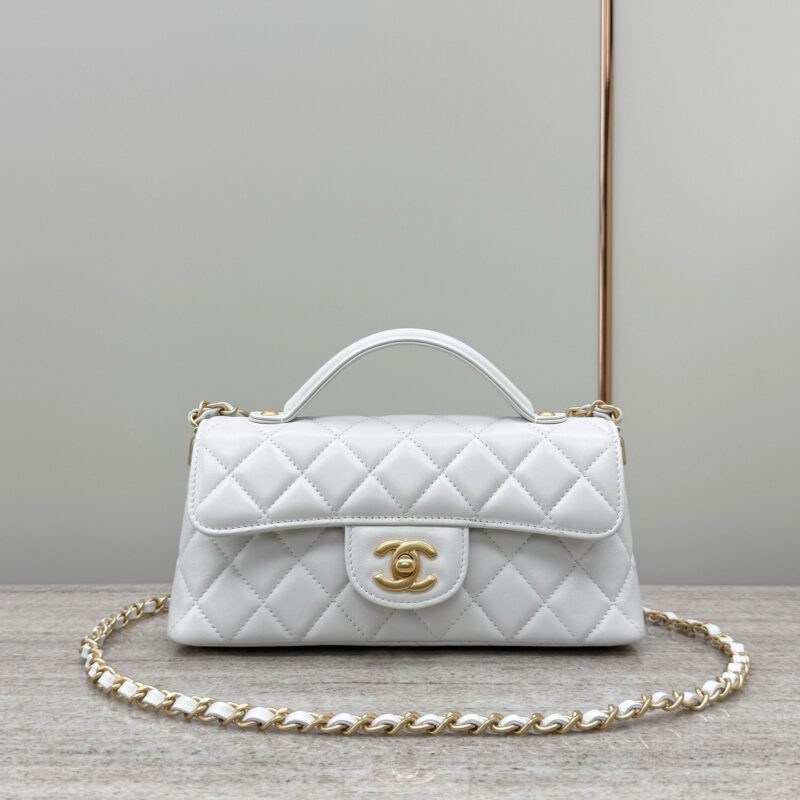 Chanel white bag 25cc handbag  authentic quality 2025 size 22cm
