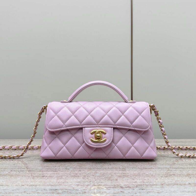 Chanel purple bag 25cc handbag  authentic quality 2025 size 22