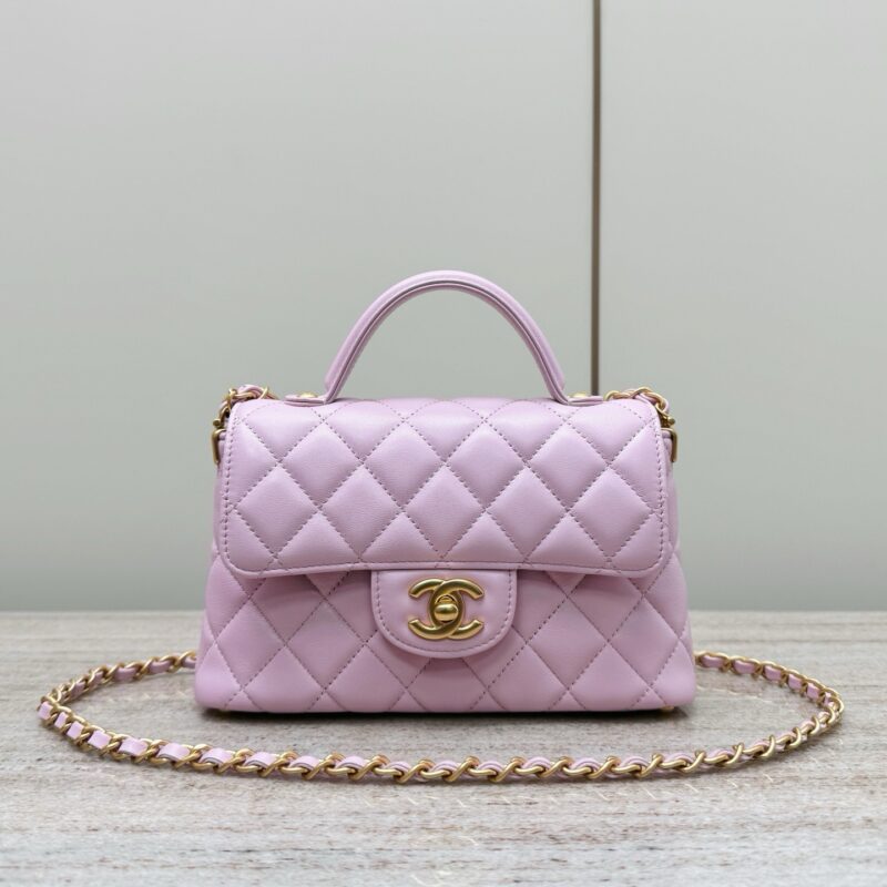 Chanel purple bag 25cc handbag  authentic quality 2025 size 20