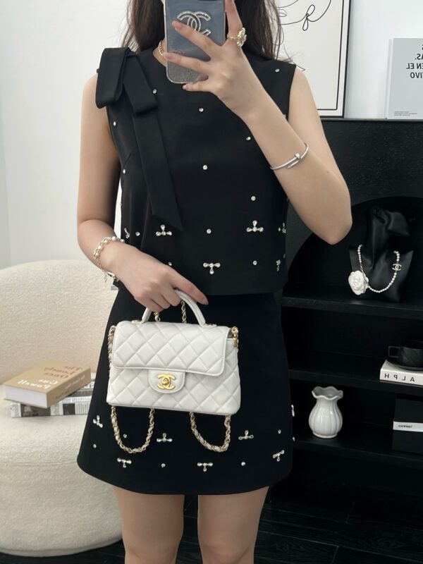 Chanel white bag 2025 authentic quality