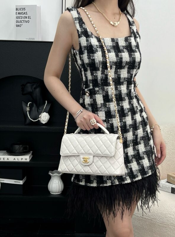 Chanel white bag 2025 authentic quality