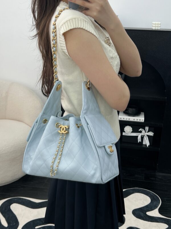 Chanel hobo blue bag 2025 authentic quality
