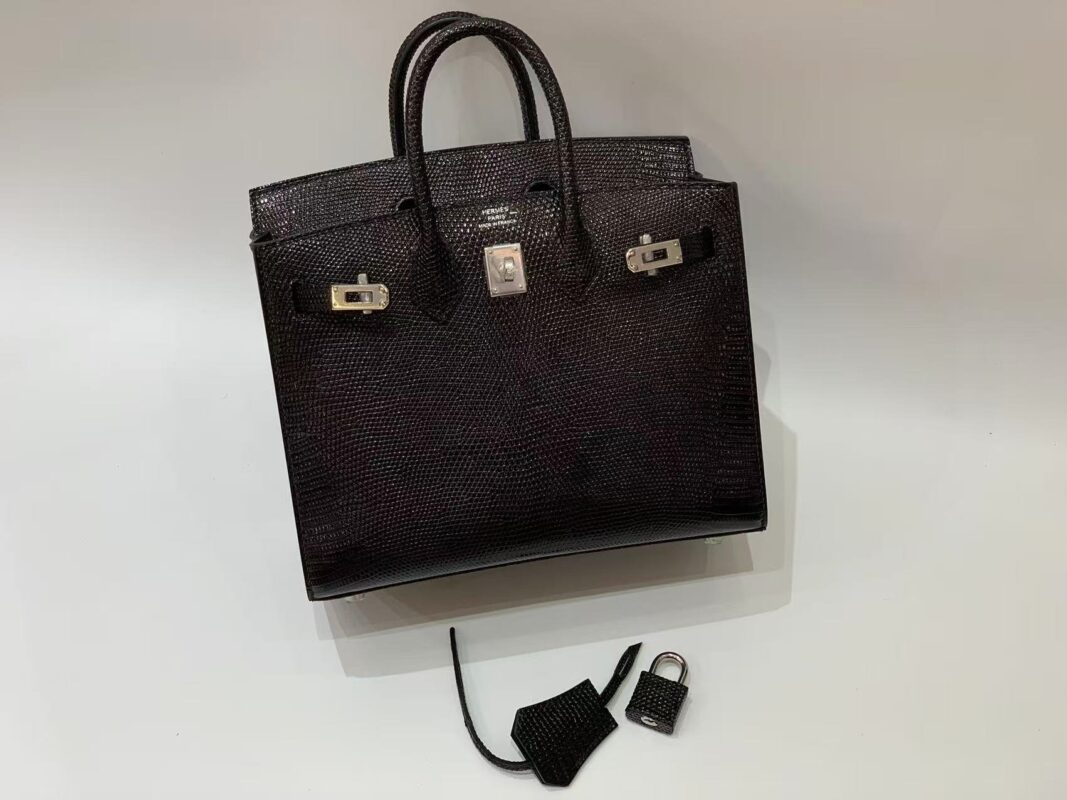 hermes birkin 20 lizard leather palladium hardware authentic quality