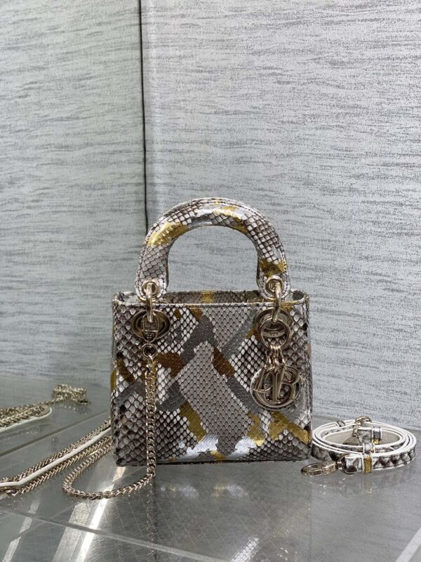 Lady Dior bag python leather authentic quality 2025