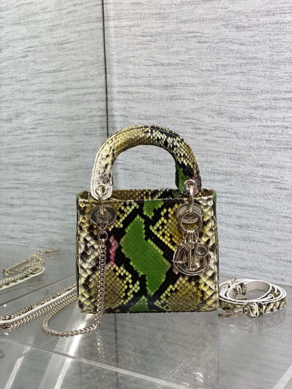 Lady Dior bag python leather authentic quality 2025