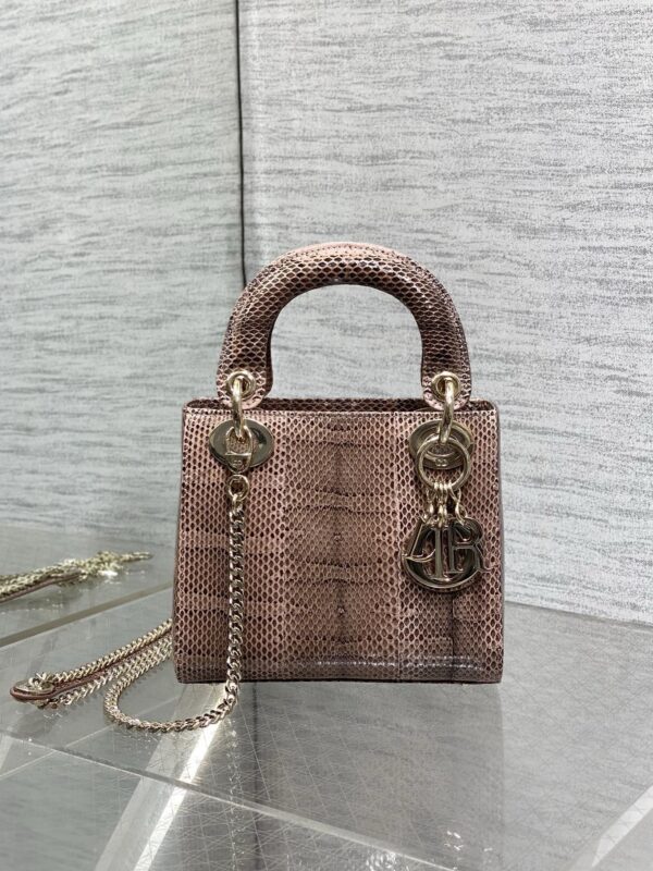 Lady Dior bag python leather authentic quality 2025