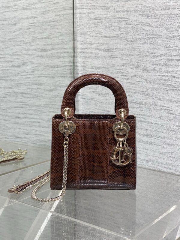 Lady Dior bag python leather authentic quality 2025