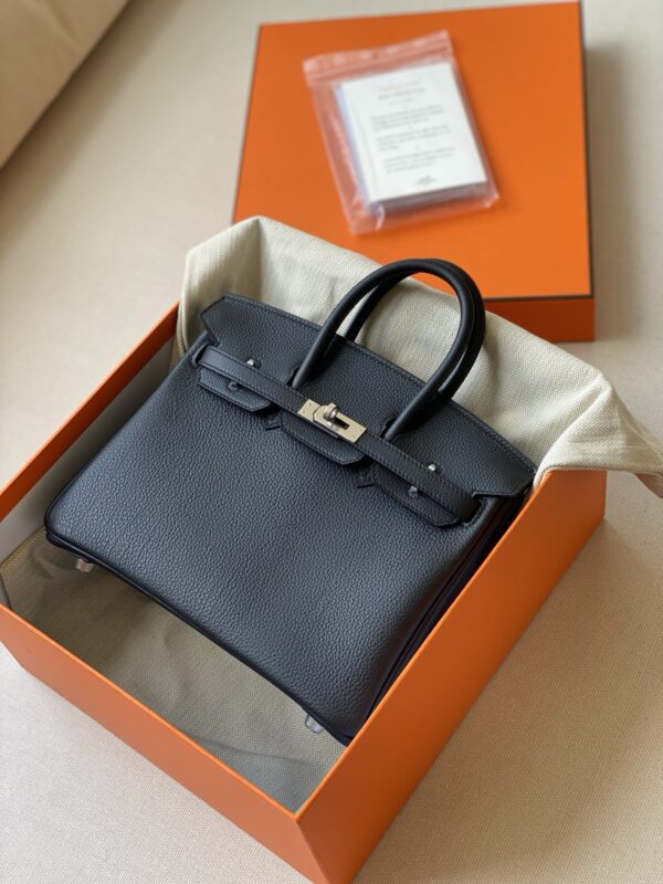 Hermes Birkin 25 togo retourne black phw bag 2026 authentic quality