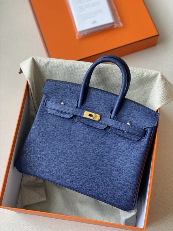 Hermes Birkin 25 togo ghw blue color bag 2026 authentic quality (if u don’t like will do refund)
