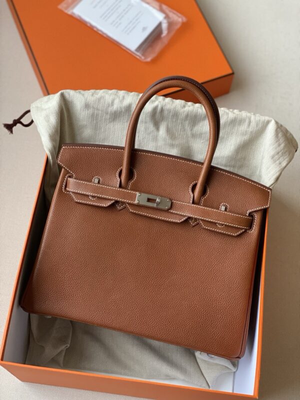 Hermes Birkin 30 phw togo leather bag golden brown 2026 authentic quality ( if dont like we do refund)