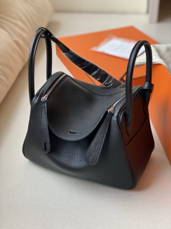 Hermes lindy 26 black togo leather bag 2026 authentic quality